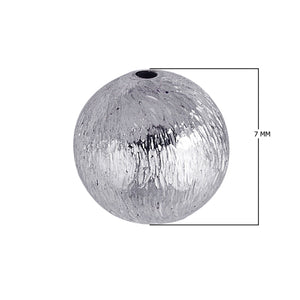 SBSF-101 Silver Overlay Seamless Bead Brushed Finish Beads Bali Designs Inc 7MM 