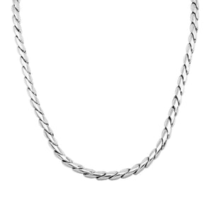Sterling Silver Bali Handcrafted Necklace Chain With Polished Finish And Lobster Clasp.