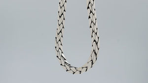 Wholesale 6 MM Sterling Silver flat-link chain with lobster lock, handcrafted in Bali.