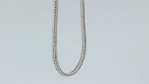 Wholesale 3x5 MM Sterling Silver woven chain with lobster lock, handcrafted in Bali.