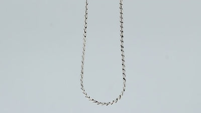 Sterling Silver Bali Hand Crafted Twisted Rope Link Chain Necklace Lobster Clasp