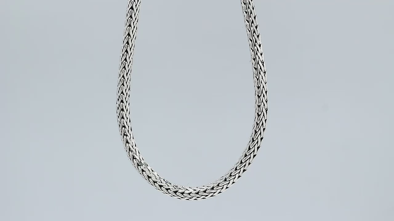 Wholesale 6 MM Sterling Silver chain with lobster lock, handcrafted in Bali, Indonesia.