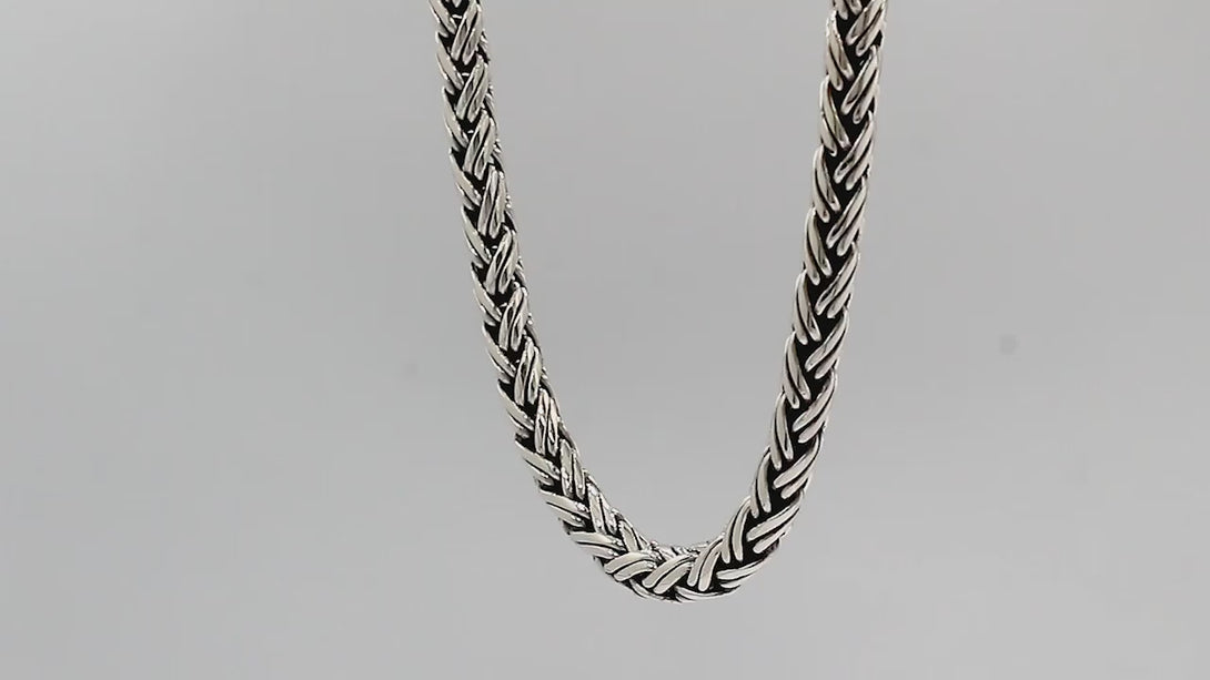 Wholesale 6MM Sterling Silver chain with lobster clasp, handcrafted in Bali.