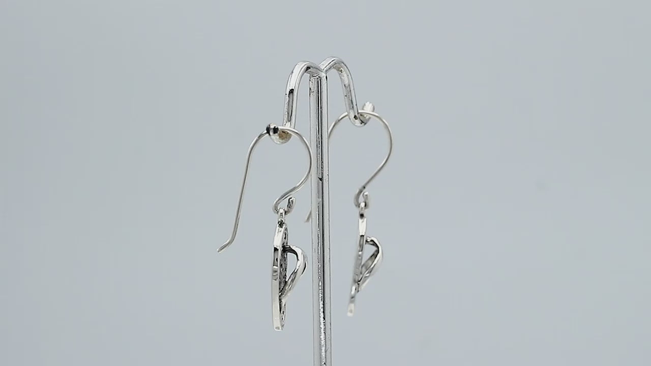 Sterling silver flip-flop dangle earrings
