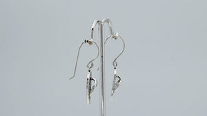 Sterling silver flip-flop dangle earrings