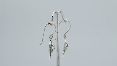 Sterling silver flip-flop dangle earrings