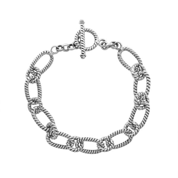 AB-1016-S-7" Sterling Silver Bracelet with Toggle Lock Jewelry Bali Designs Inc 