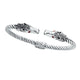 AB-1022-GA Sterling Silver Bangle With Garnet Q. Jewelry Bali Designs Inc 
