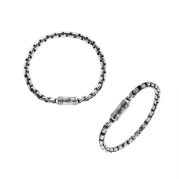 AB-1155-S-7.5" Sterling Silver Cushion Chain Bracelet Jewelry Bali Designs Inc 