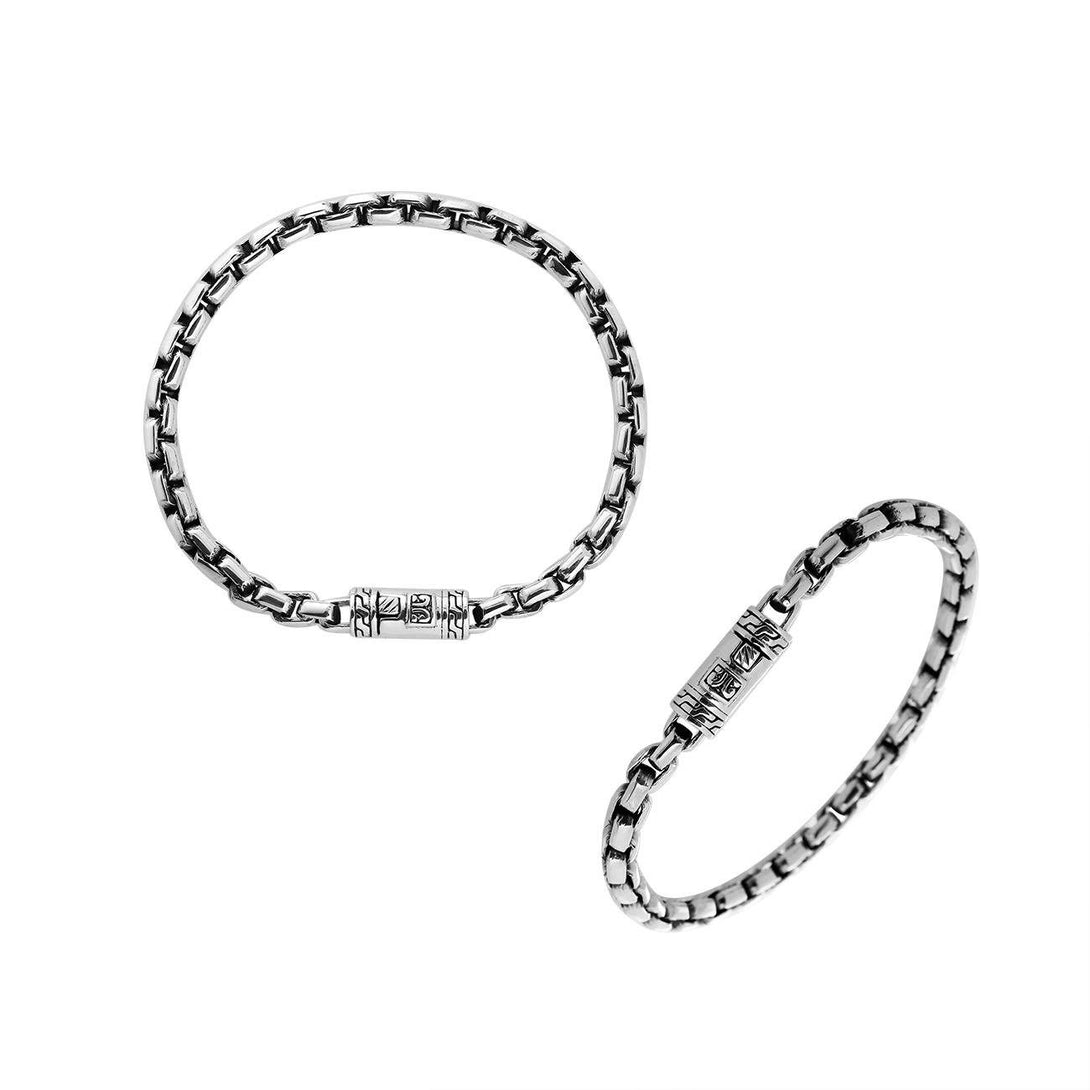 AB-1155-S-8" Sterling Silver Cushion Chain Bracelet Jewelry Bali Designs Inc 