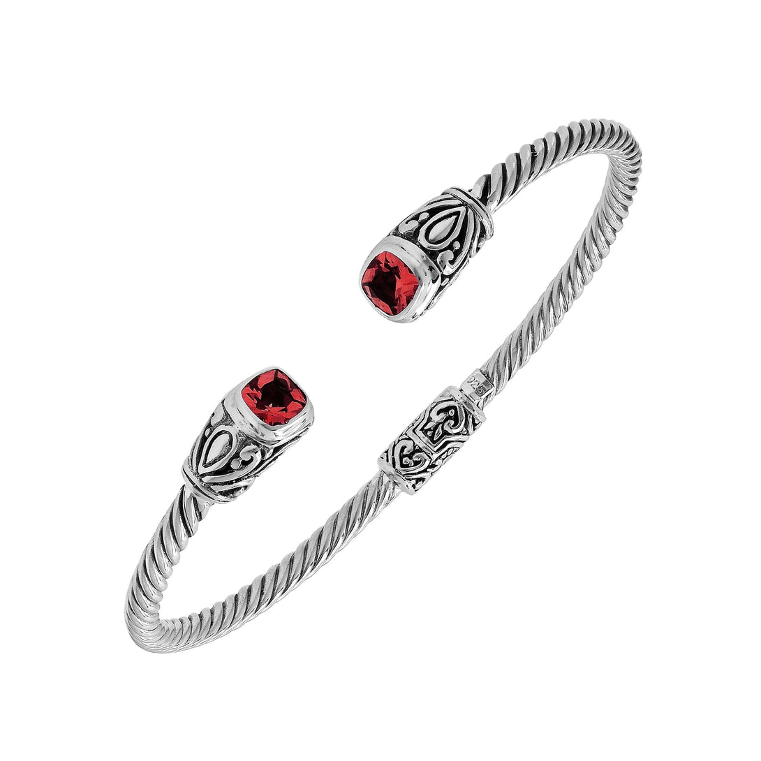 AB-1201-GA Sterling Silver Bracelet With Gemstone Jewelry Bali Designs Inc 