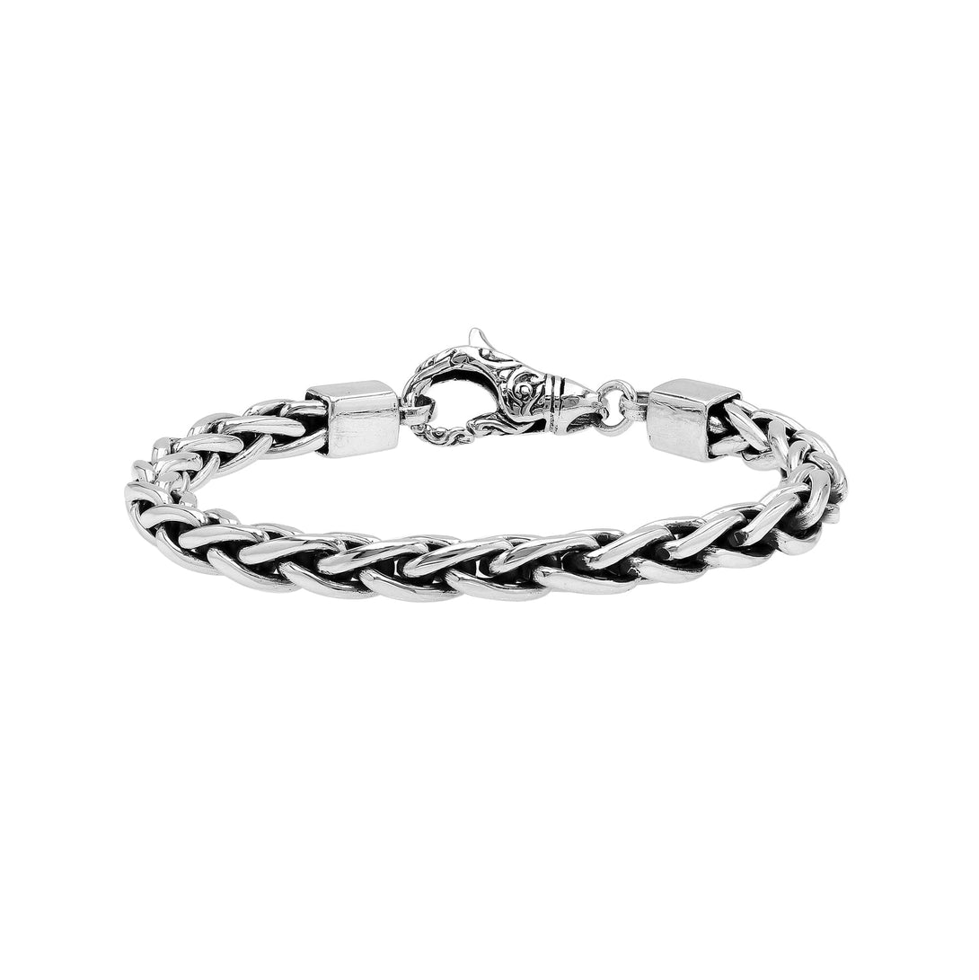 AB-6333-S-6MM-7.5" Bali Hand Crafted Sterling Silver Bracelet With Lobster Jewelry Bali Designs Inc 