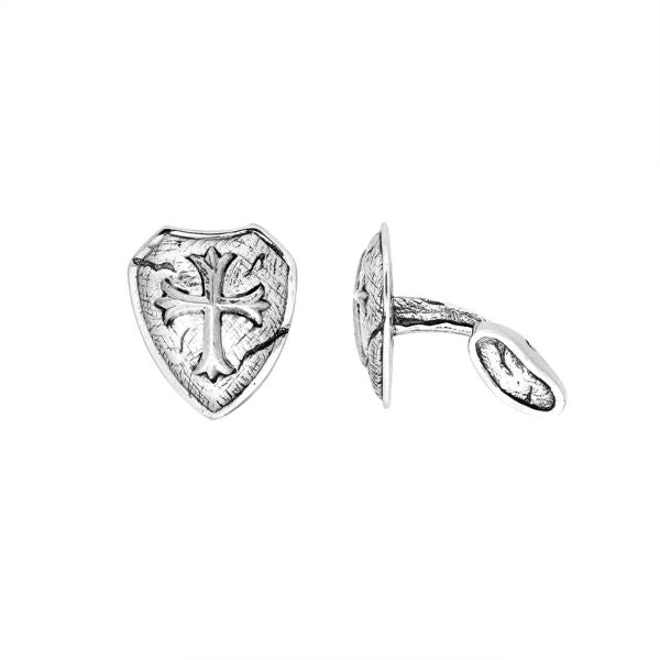 AC-9000-S Sterling Silver Cuff Link With Plain Silver Jewelry Bali Designs Inc 