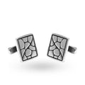Wholesale Sterling Silver Mosaic Pattern Rectangular Men’s Cuff Link