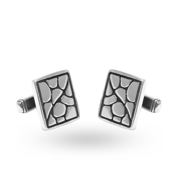 AC-9005-S Sterling Silver Cuff Link With Plain Silver Jewelry Bali Designs Inc 