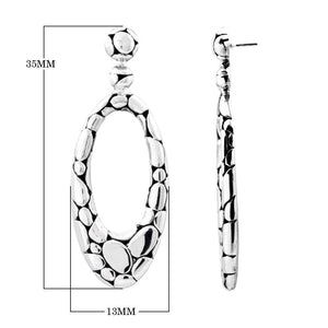 Sterling Silver oval earrings with textured finish for wholesale collection