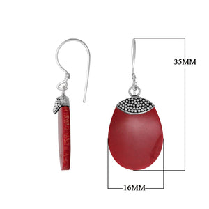 “Wholesale sterling silver oval earrings with Coral, handcrafted Bali beadwork 925 silver jewelry for bulk orders”