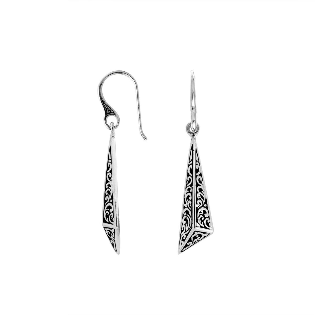 AE-1089-S Sterling Silver Earring With Plain Silver Jewelry Bali Designs Inc 