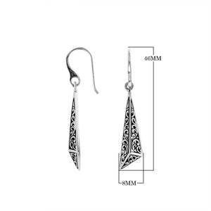 AE-1089-S Sterling Silver Earring With Plain Silver Jewelry Bali Designs Inc 