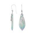 Mother Of Pearl Silver Leaf Drop Earrings
