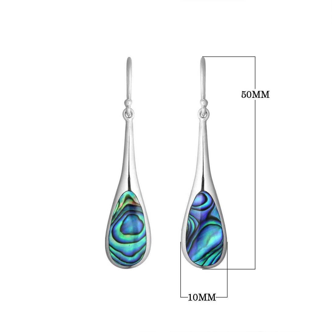 AE-1107-AB Sterling Silver Earring With Abalone Shell Jewelry Bali Designs Inc 