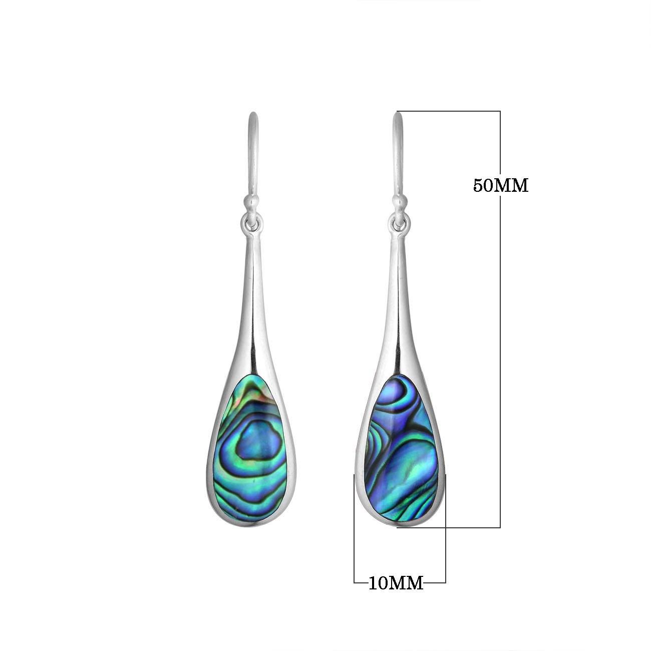 Sterling Silver Earrings With Abalone Shell