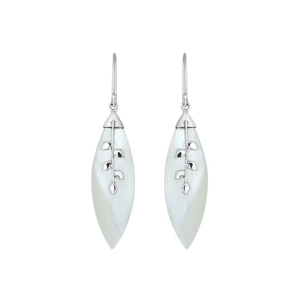AE-1108-MOP Sterling Silver Earring With Mother Of Pearl Jewelry Bali Designs Inc 