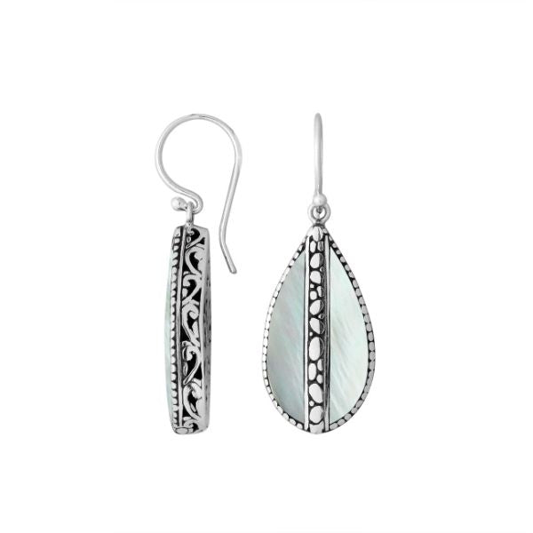 AE-1112-MOP Sterling Silver Earring With Mother Of Pearl Jewelry Bali Designs Inc 