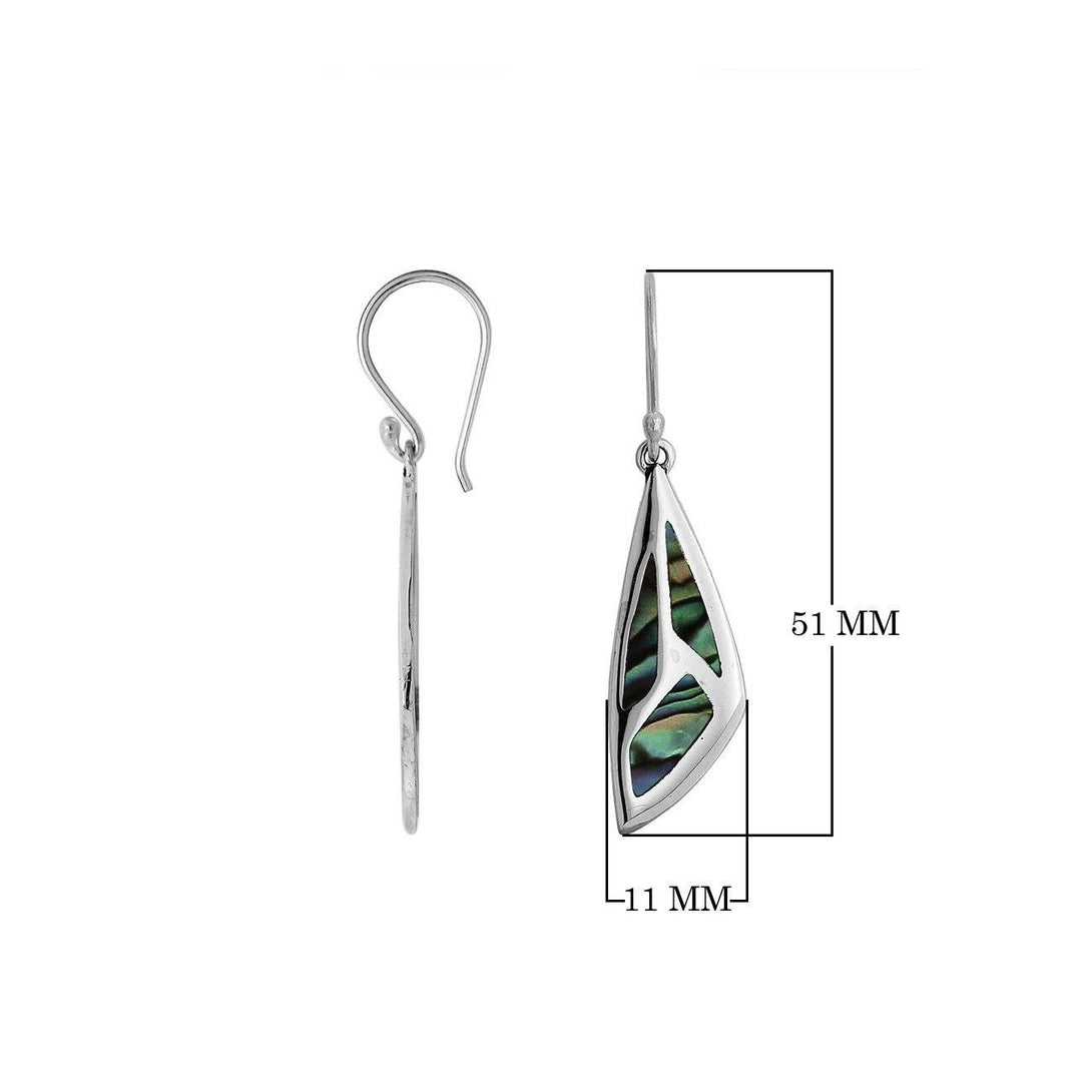AE-1135-AB Sterling Silver Earring With Abalone Shell Jewelry Bali Designs Inc 