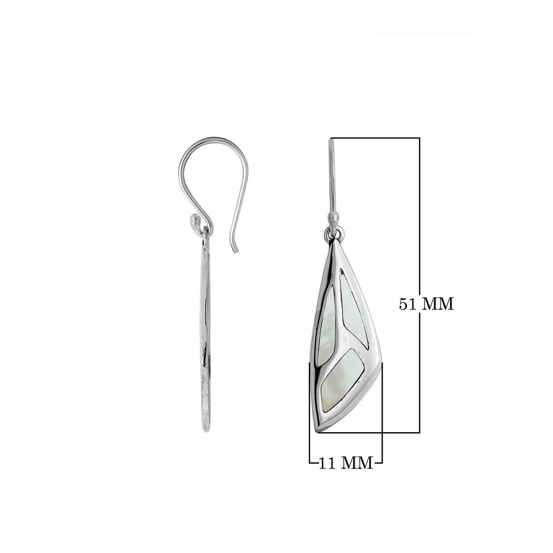 AE-1135-MOP Sterling Silver Earring With Mother Of Pearl Jewelry Bali Designs Inc 