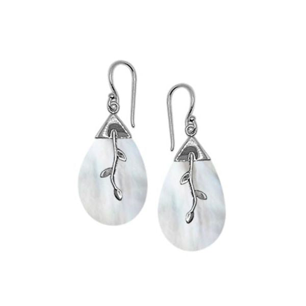 AE-1152-MOP Sterling Silver Earring With Mother Of Pearl Jewelry Bali Designs Inc 