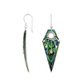 Abalone Shell Silver Geometric Earrings For Wholesale