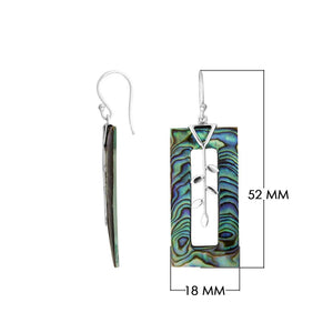 Wholesale Sterling Silver Earring With Abalone Shell And Leaf Design Handcrafted In Bali