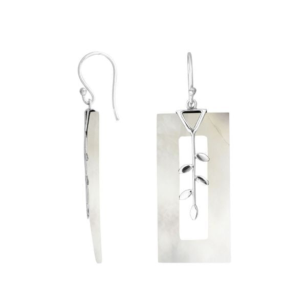 AE-1163-MOP Sterling Silver Earring With Mother Of Pearl Jewelry Bali Designs Inc 