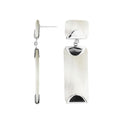 Mother Of Pearl sterling silver linear drop earrings