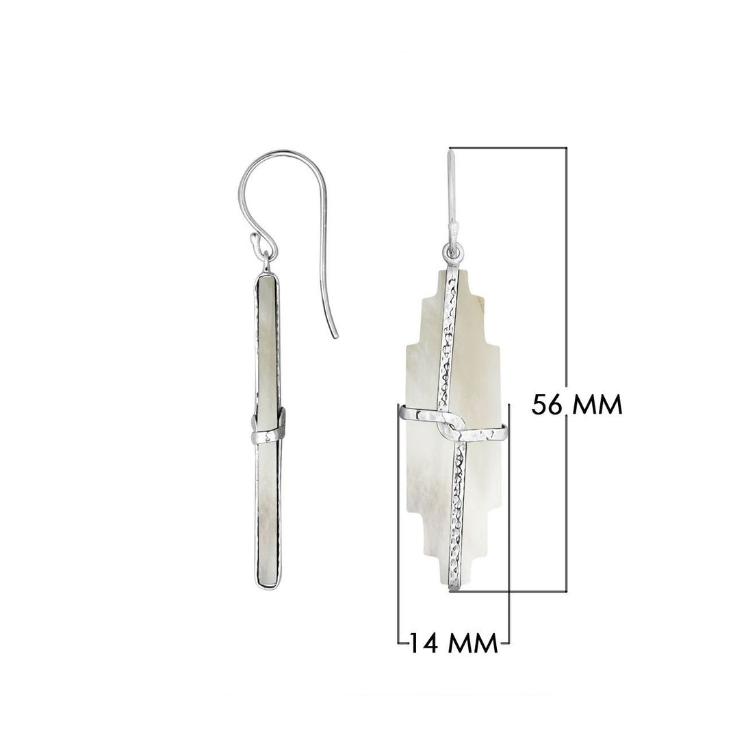 AE-1168-MOP Sterling Silver Earring With Mother Of Pearl Jewelry Bali Designs Inc 