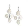 Sterling Silver Multi-Oval Drop Earrings With Mother Of Pearl