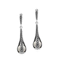 Sterling Silver Teardrop Earrings With Mabe Pearl