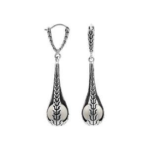 Sterling Silver Teardrop Earrings With Mabe Pearl
