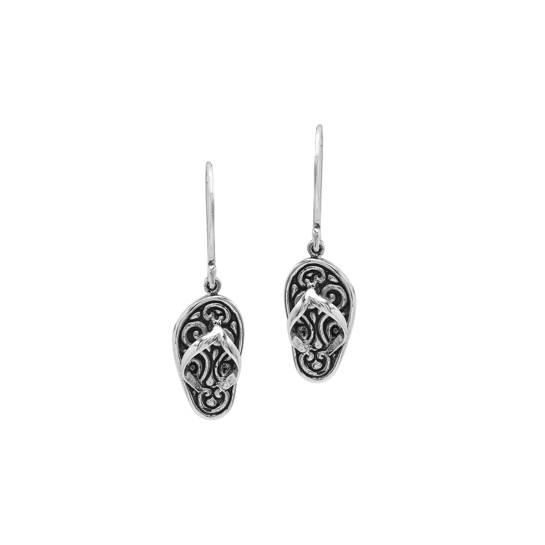 AE-1198-S Sterling Silver Earring With Plain Silver Jewelry Bali Designs Inc 