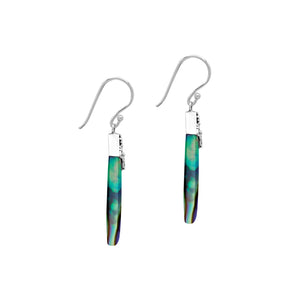 Sterling silver shell-shaped Abalone Shell dangle earrings