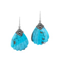 Sterling silver shell-shaped Turquoise Shell dangle earrings