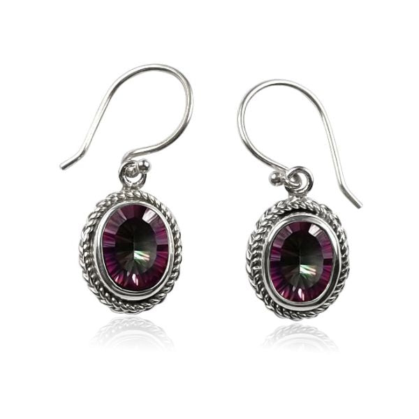 AE-6090-MT Sterling Silver Earring With Mystic Quartz Jewelry Bali Designs Inc 