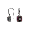Wholesale sterling silver cushion earrings with Mystic Quartz and Cubic Zirconia