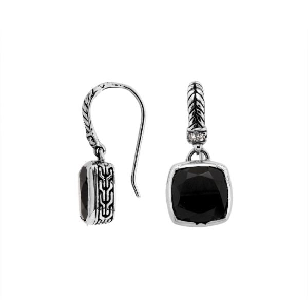 AE-6162-OX Sterling Silver Earring With Black Onyx Jewelry Bali Designs Inc 