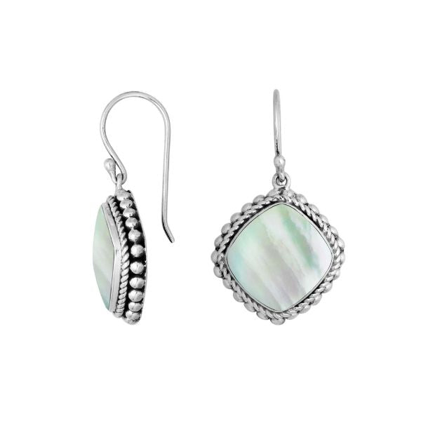 AE-6203-MOP Sterling Silver Earring With Mother Of Pearl Jewelry Bali Designs Inc 