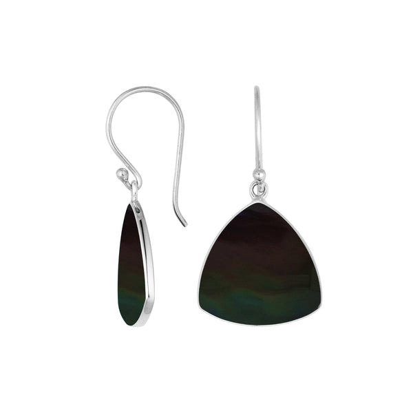 AE-6245-SHB Sterling Silver Earring With Black Shell Jewelry Bali Designs Inc 