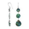 Sterling Silver Abalone Shell multi shape earrings with Earwire and mirror finish for wholesale jewelry collections.