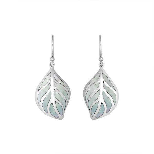 AE-6252-MOP Sterling Silver Earring With Mother Of Pearl Jewelry Bali Designs Inc 