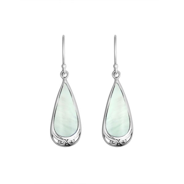 AE-6254-MOP Sterling Silver Earring With Mother Of Pearl Jewelry Bali Designs Inc 